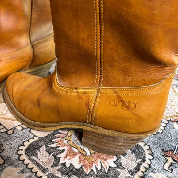 Vintage Dingo Cowboy Boots Acme Made in USA Leather Cowgirl Women's Size 11 - Picture 6 of 16